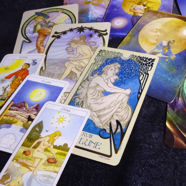 Tarot : Cartes Fou Lune et Etoile